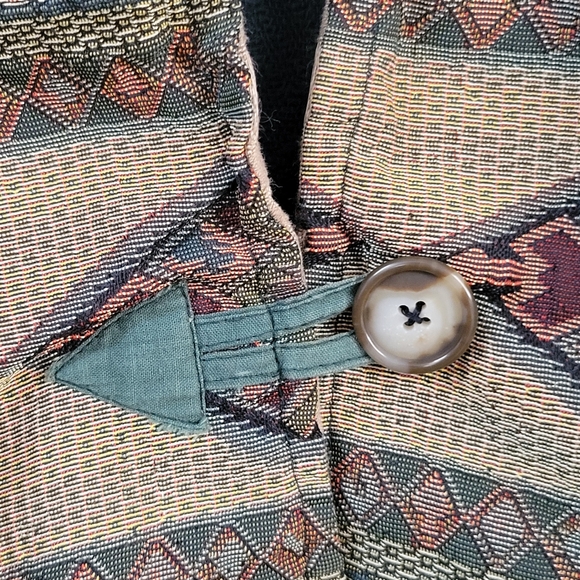 Vintage Flashback Tapestry Jacket Women's Size L Boho Eclectic Grandma Artsy - Picture 4 of 12